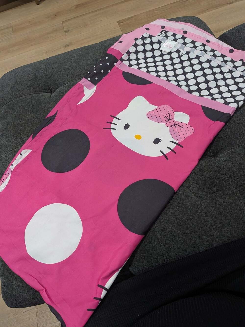 Sanrio Hello Kitty Shower Curtain Pink Polka Dot